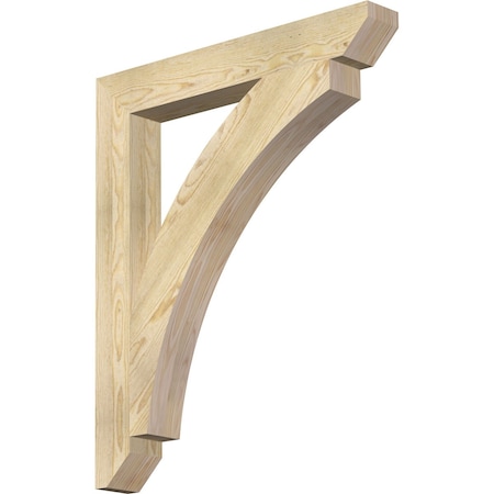 Ekena Millwork Thorton Slat Rough Sawn Bracket, Douglas Fir, 4"W x 30"D x 36"H BKT04X30X36THR06RDF
